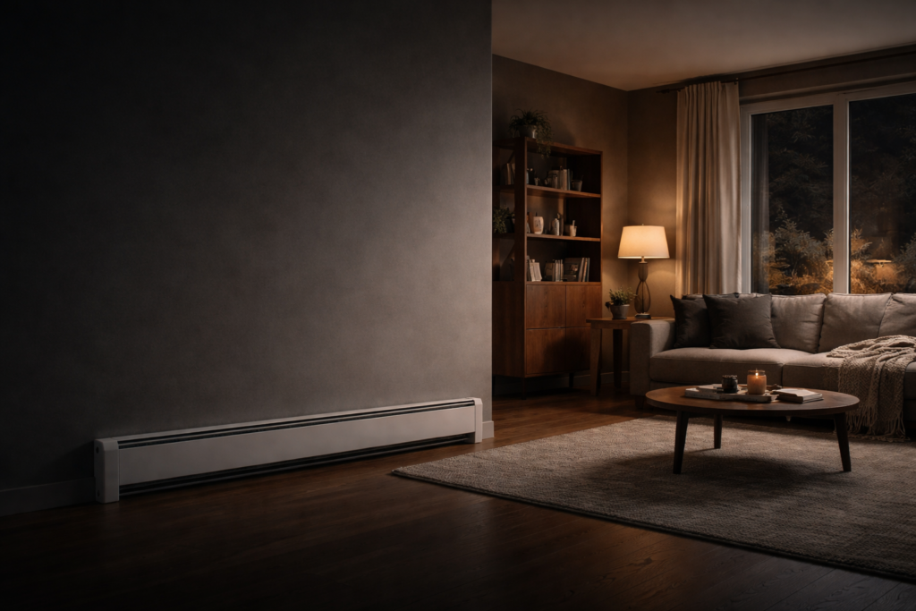 electric baseboard-heaters image in a room